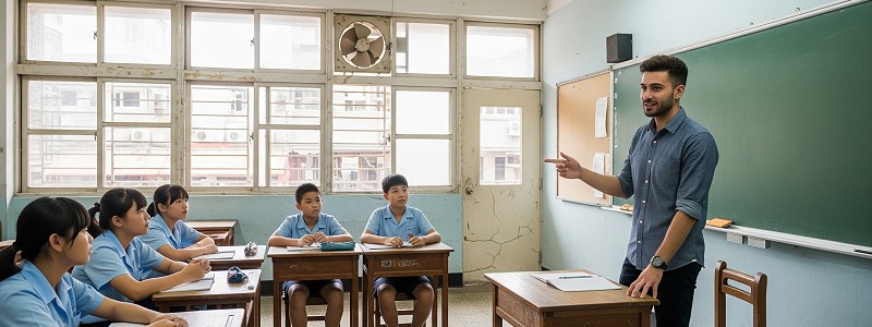 Teacher standing in front of whiteboard