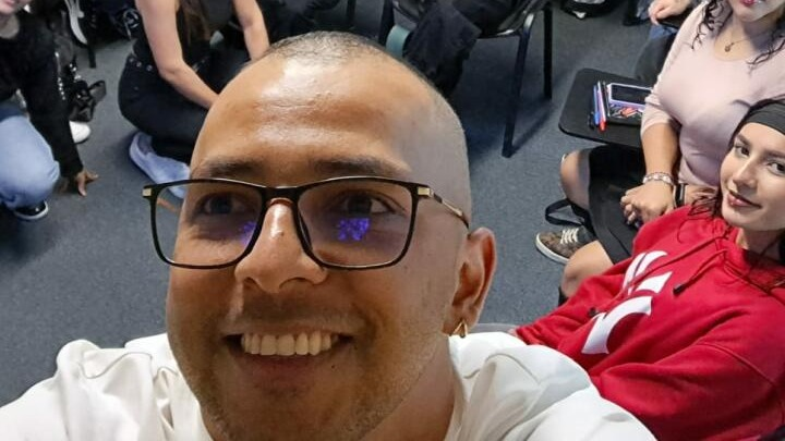 teacher with students